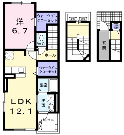 フリージアⅠの物件間取画像